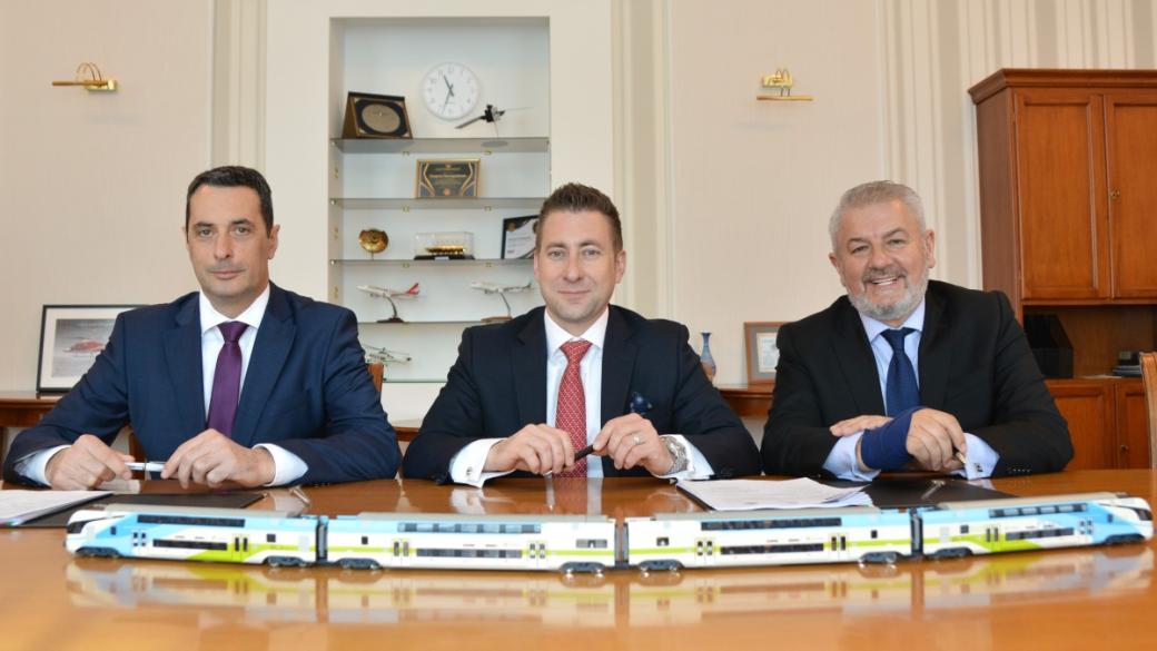 Гвоздейков и „Щадлер“ подписаха договора за 7-те двуетажни влака по ПВУ