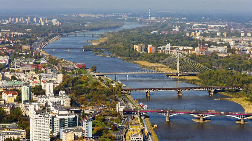 Красотата на Варшава от въздуха