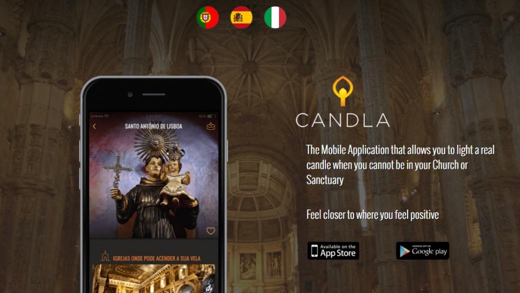 В Португалия вярващите палят свещи с мобилно приложение