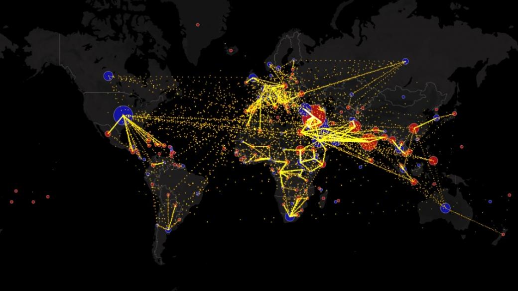 Миграцията между държавите по света нагледно (интерактивни снимки)