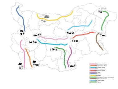 Интерактивна карта показва 12-те винено-кулинарни дестинации на България