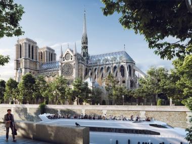 Как би изглеждала катедралата „Нотр Дам“ със стъклен покрив
