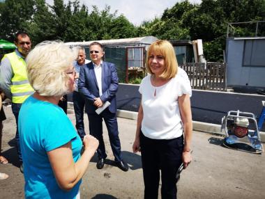 Фандъкова инспектира ремонта на бул. „Президент Линкълн“