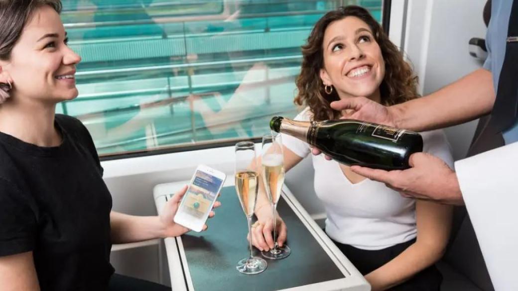 Влаковете Eurostar вече ще имат бутон за поръчка на шампанско