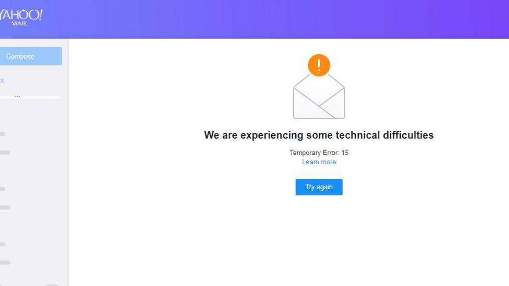 Хиляди потребители на Yahoo са без достъп до пощата си
