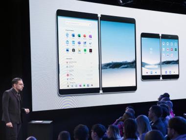 Microsoft представи смартфон и лаптоп с по два екрана