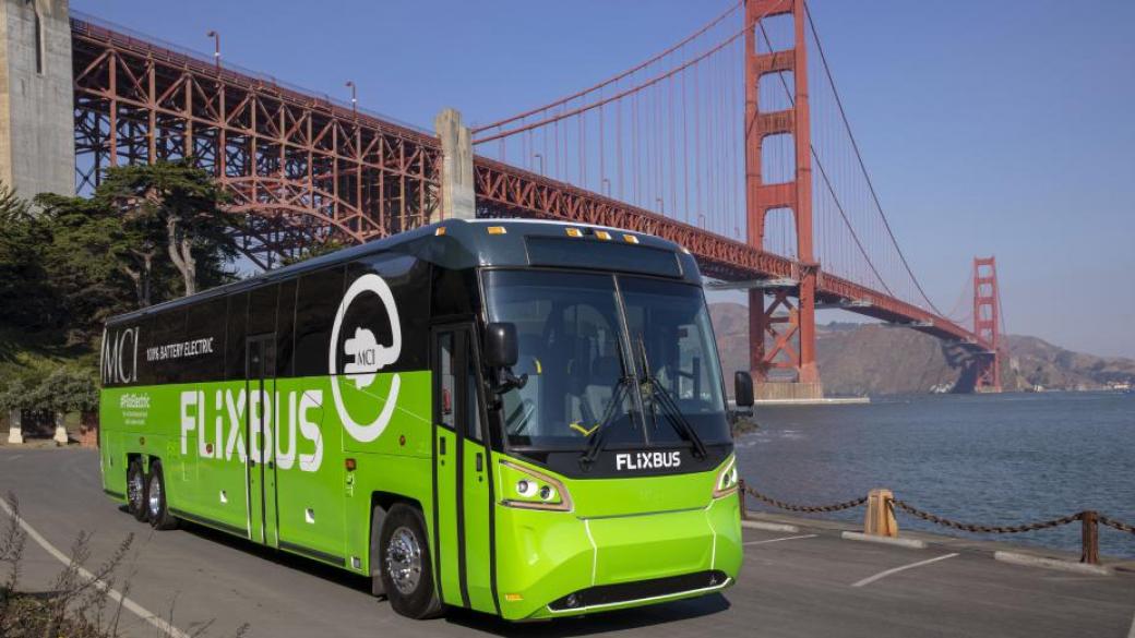 FlixBus тества първия в САЩ електробус за дълги разстояния