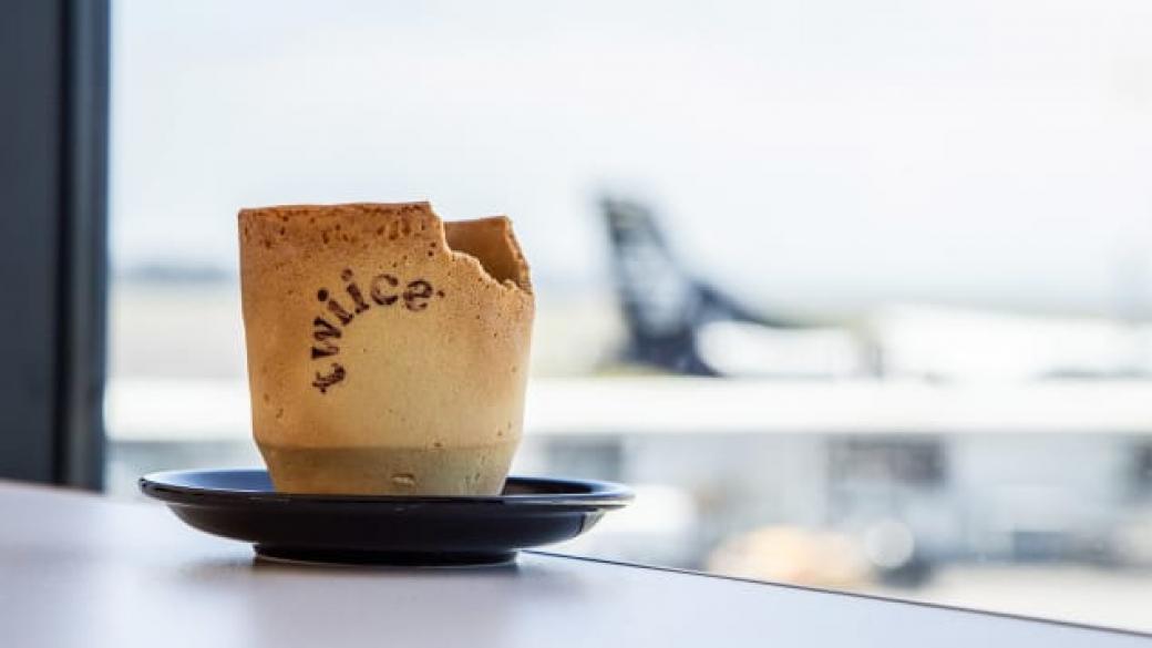 Авиокомпания ще сервира кафе в чаши, които се ядат