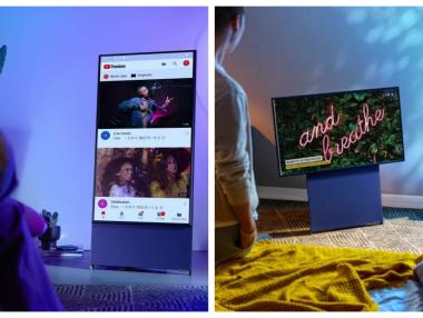 Samsung показа телевизор, чийто екран се върти като на смартфон