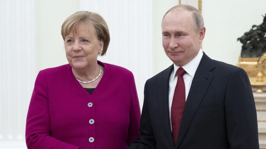 Меркел и Путин започнаха преговори в Москва