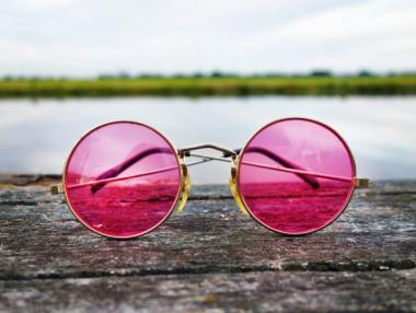Pink Glasses for Short-Sighted People