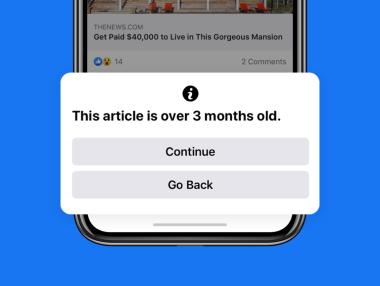Facebook ще ни предупреждава, ако споделяме стари статии