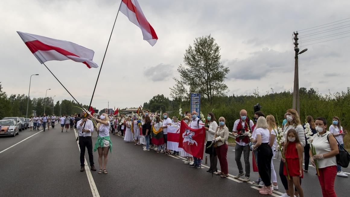 Галерия :: Снимка 2 :: Снимка на деня: Жива верига от 50 000 литовци в подкрепа на Беларус}