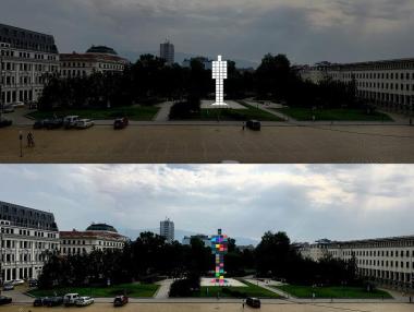 Интерактивна фигура се изгражда на мястото на мавзолея (снимки)