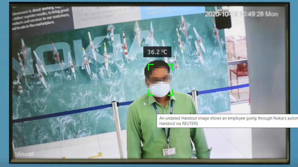 Nokia създаде система за засичане на COVID-симптоми и хора без маски
