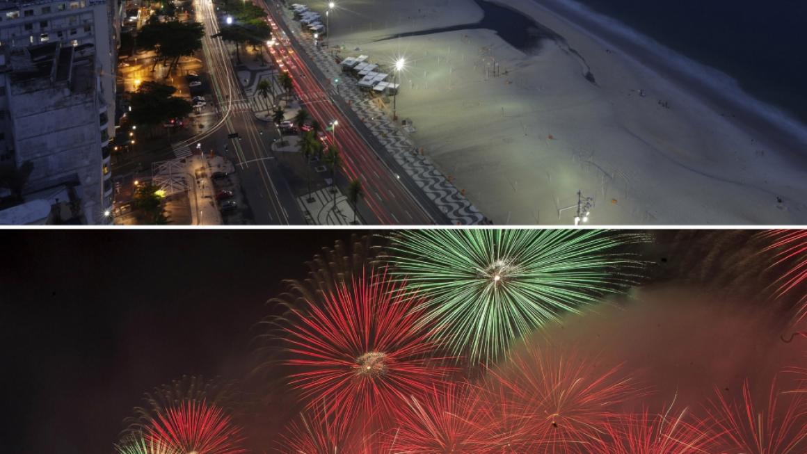 Галерия :: Снимка 0 :: 2020 vs. 2021: Различното посрещане на Нова година в снимки}