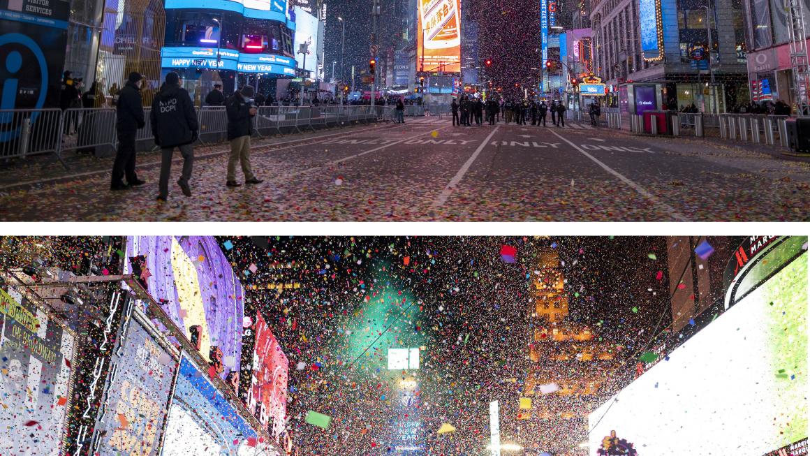 Галерия :: Снимка 4 :: 2020 vs. 2021: Различното посрещане на Нова година в снимки}