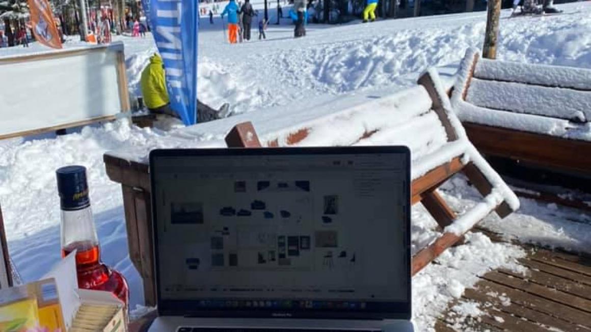 Галерия :: Снимка 5 :: Първото в България споделено работно място на ски пистата (галерия)}