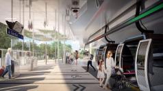 Автобус метро ​​влак трамвай и кабинков лифт системата за