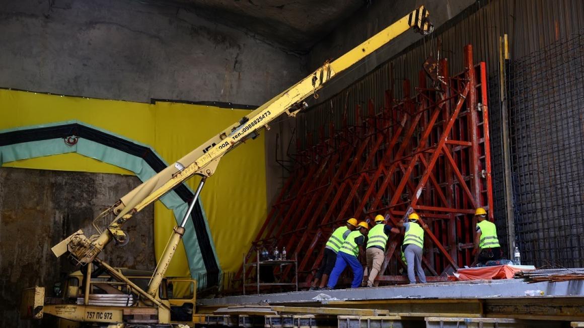 Галерия :: Снимка 5 :: Строежът на разширението на метрото към „Левски Г“ напредва (галерия)}