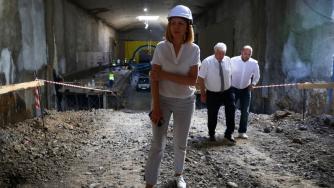 Строежът на разширението на метрото към „Левски Г“ напредва (галерия)