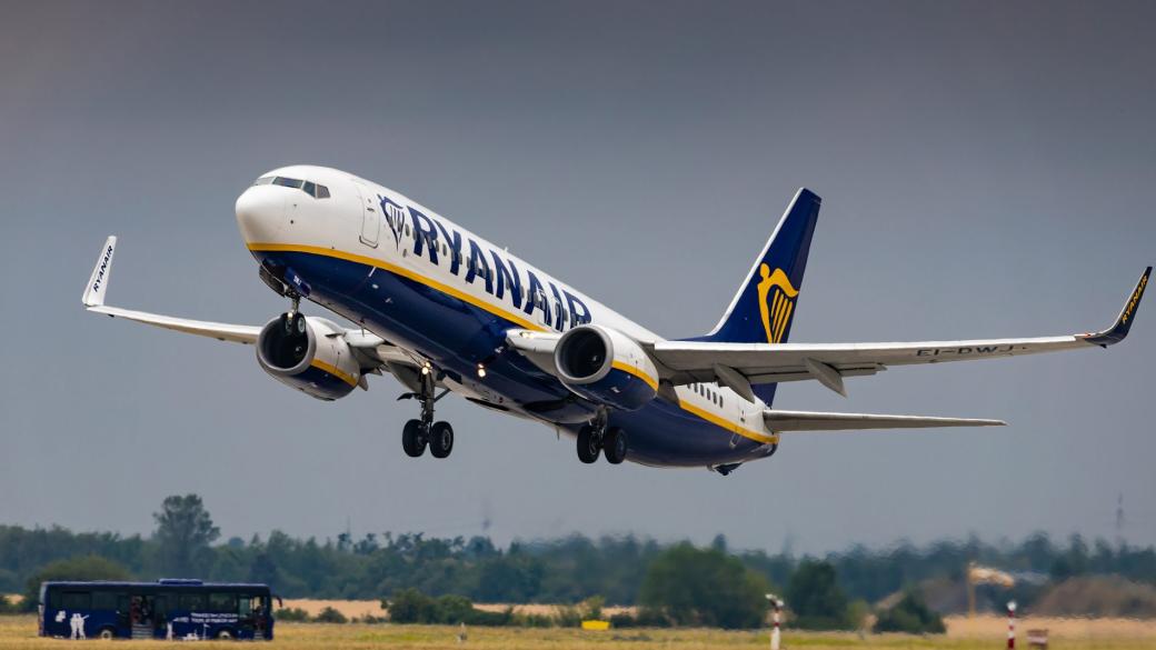 Ryanair ще лети до две нови дестинации от София през 2024 г.