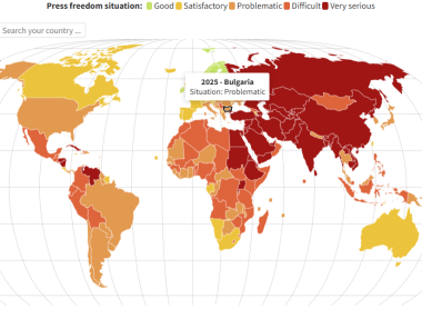 България се срина в индекса за свобода на словото