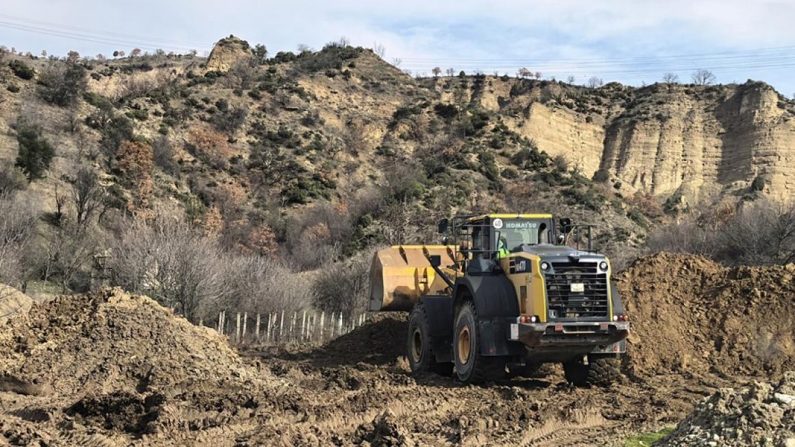 Галерия :: Снимка 6 :: Докъде стигна строежът на обходния път на Кресна? (Галерия)}