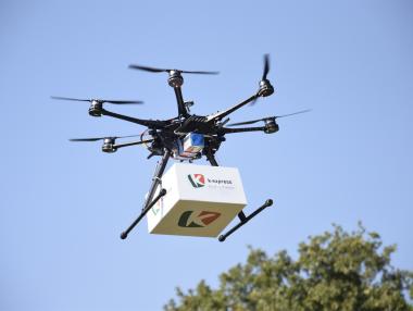 Българска верига достави храна с дрон