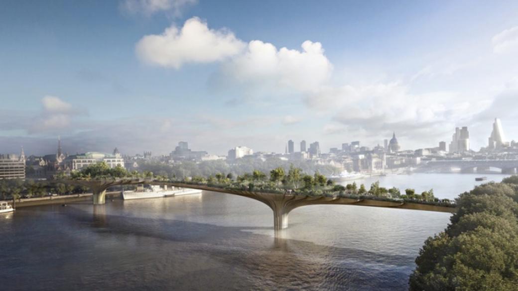 Пешеходен мост-градина над Темза ще строят в Лондон
