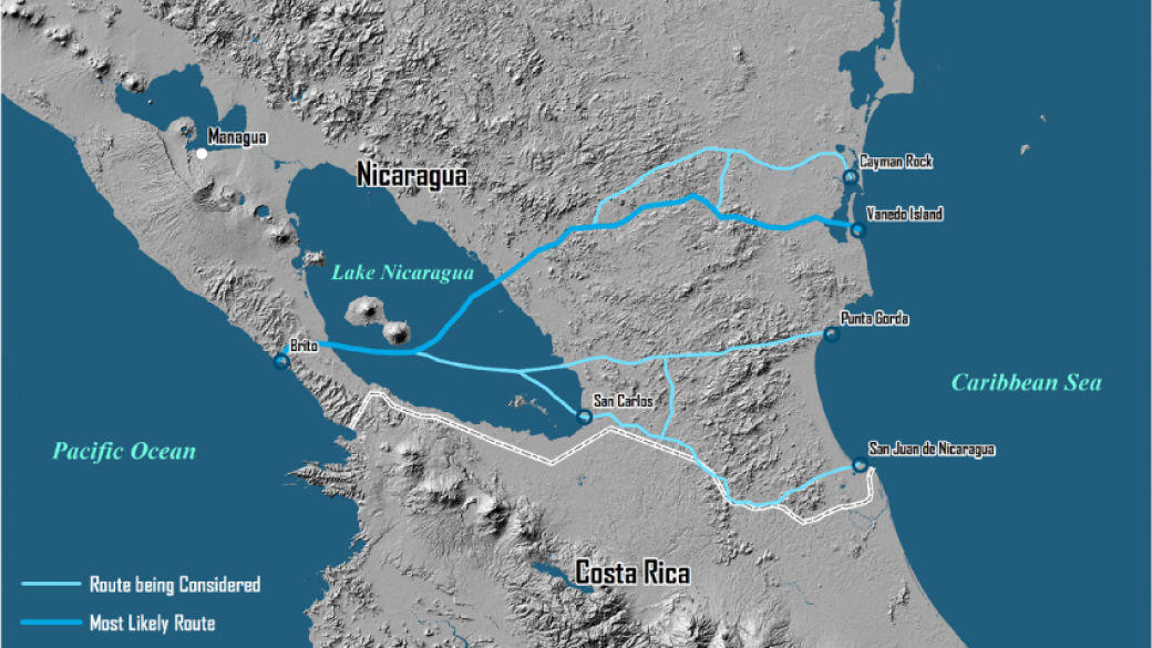 Никарагуа започна конкурентен на Панамския канал