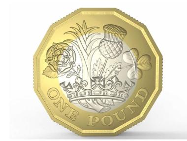 Новата 12-ъгълна монета от 1 паунд
