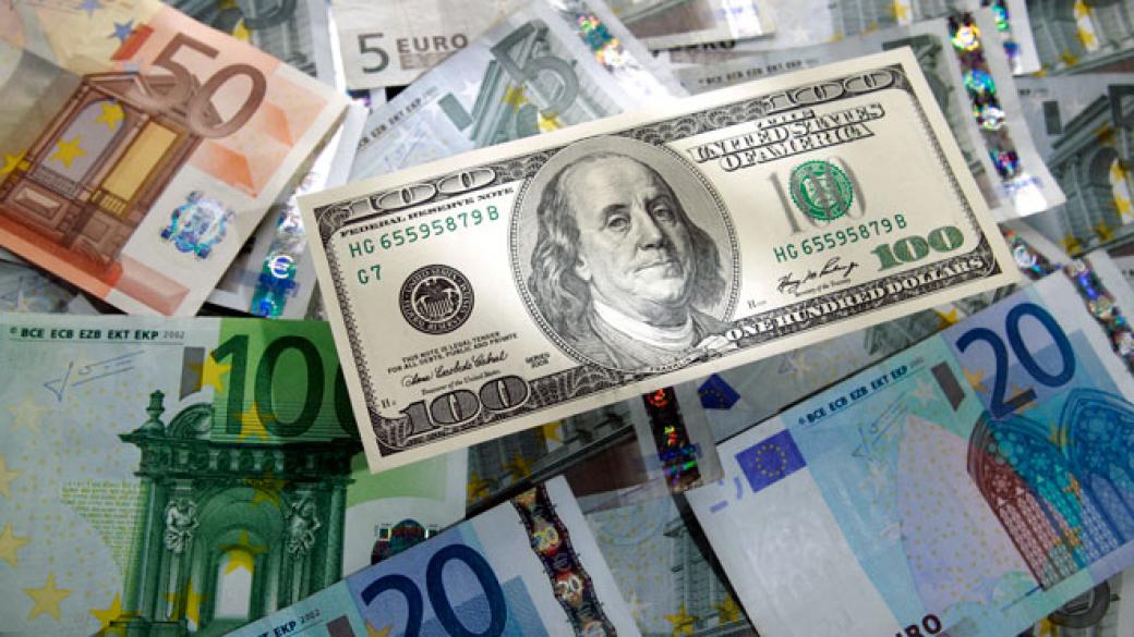 Доларът отстъпи пред еврото