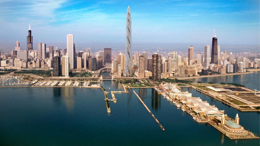 Спиращият дъха небостъргач Chicago Spire