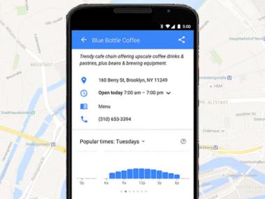 Google Maps ни показва има ли опашки в магазините