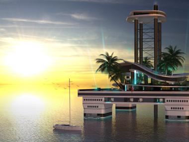 Уникална яхта - остров