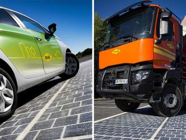 Французи направиха път от слънчеви панели