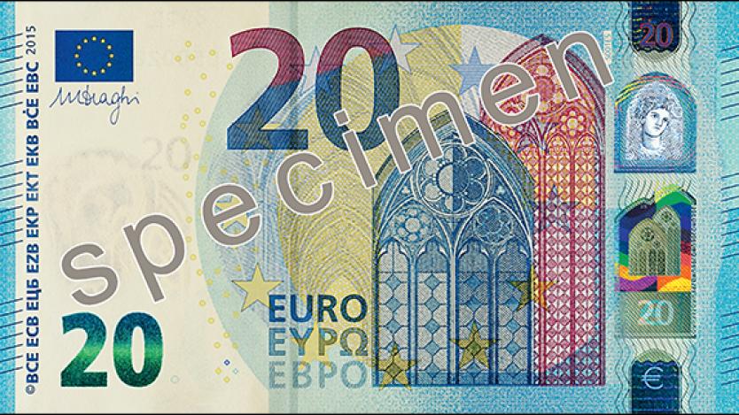 Кирилицата вече и на 20-те евро
