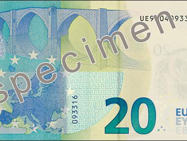 Днес влиза в обращение новата банкнота от 20 евро