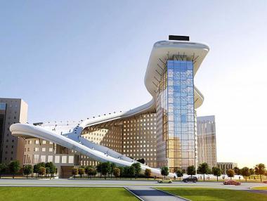 Сграда със ски писта, вместо покрив