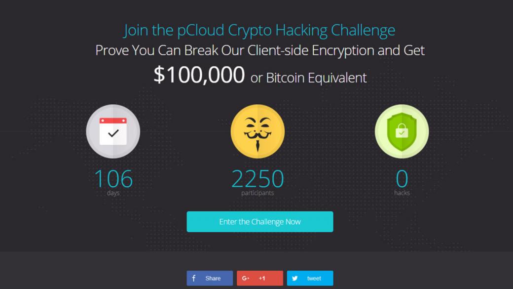 pCloud дава $100 000 на човека, който разбие криптираща система за защита