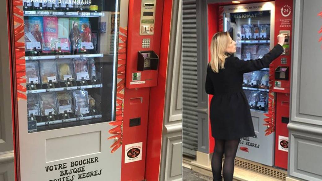Вендинг автомат предлага прясно месо в Париж