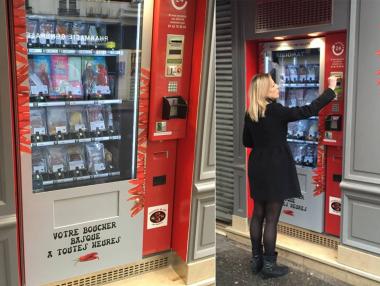 Вендинг автомат предлага прясно месо в Париж