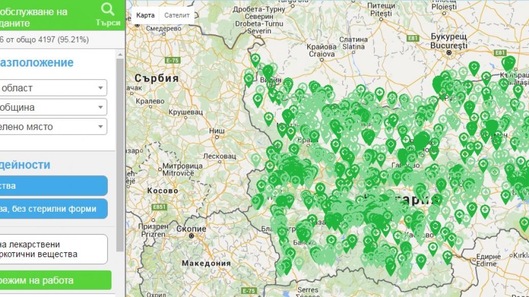 Стартира онлайн справочник на аптеките в България