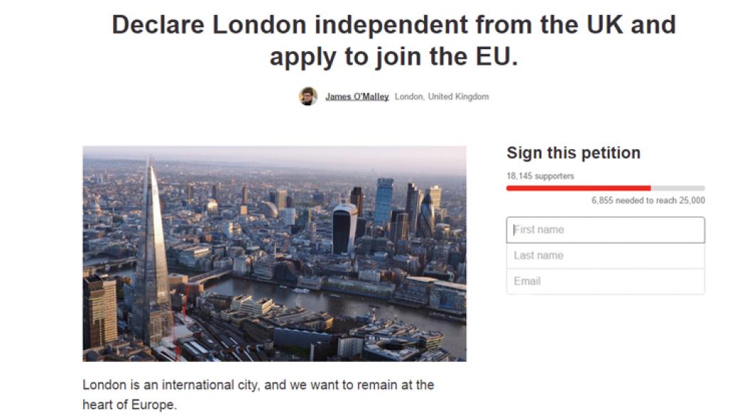 Идея: Лондон се отделя от Великобритания, за да остане в ЕС