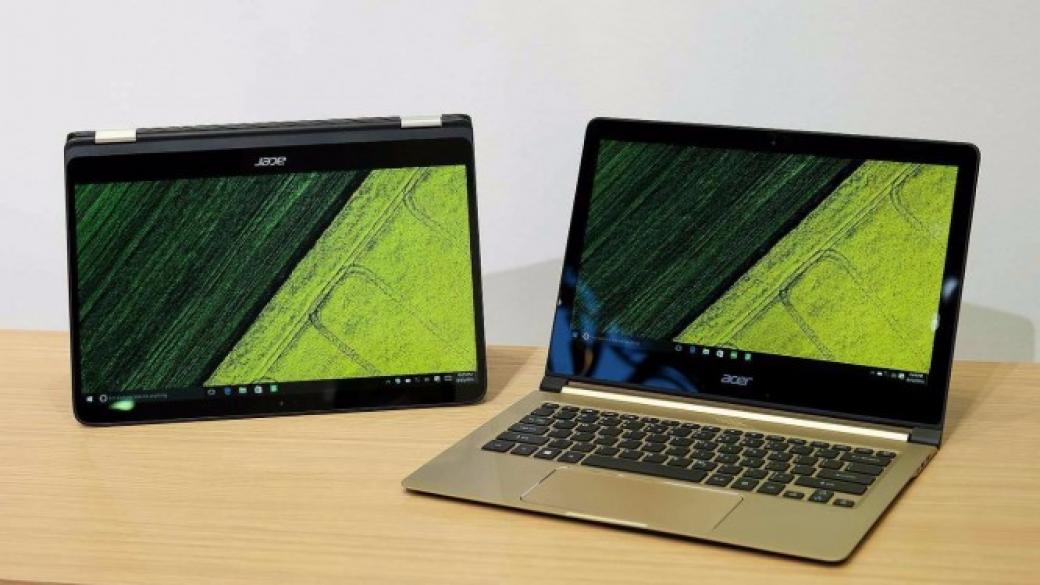 Acer показа най-тънките лаптопи