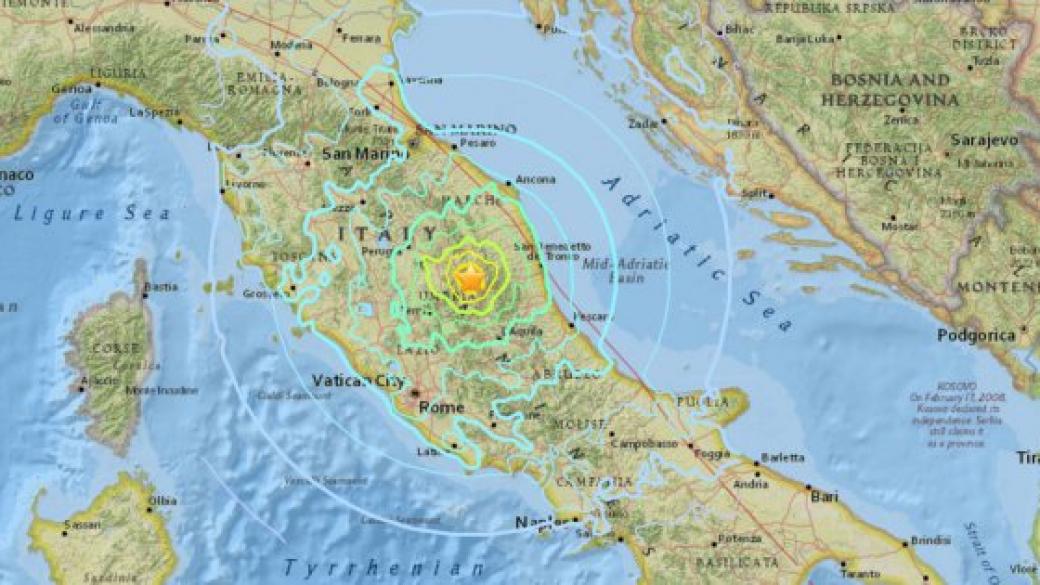 Земетресение 6.6 по Рихтер удари Италия