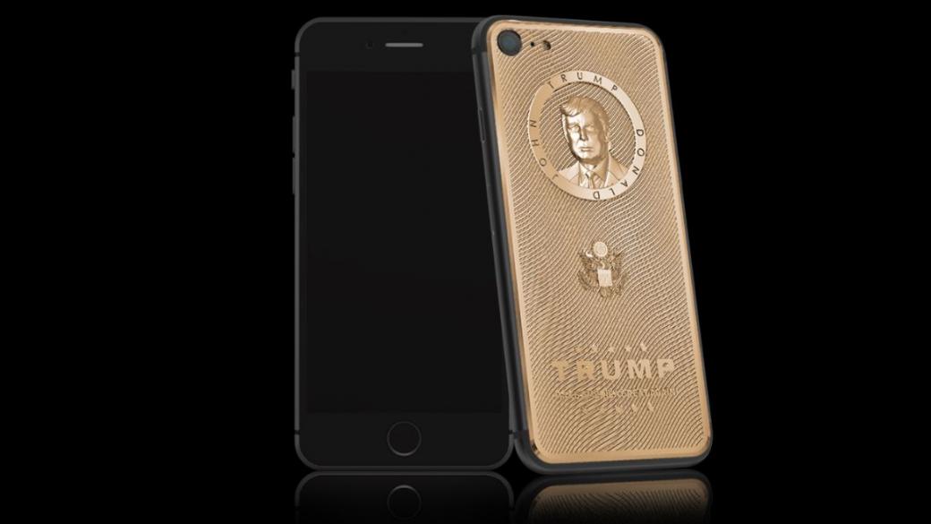 Пуснаха златен iPhone с лика на Тръмп