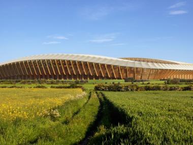 Първият стадион, направен изцяло от дърво