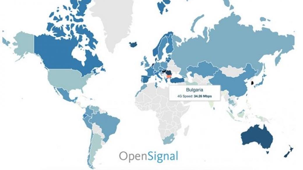 България шеста в света по най-бърз 4G интернет